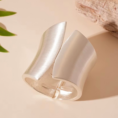 Bransoletka Sculpted Wave Silver Mat – zdjęcie 5