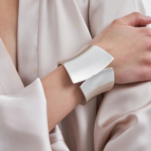 Bransoletka Sculpted Wave Silver Mat