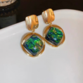 Kolczyki artystyczne Verde Glass Vintage – zdjęcie 9