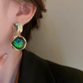 Kolczyki artystyczne Verde Glass Vintage – zdjęcie 6