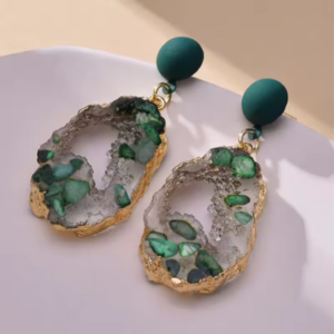 Kolczyki Emerald Terra Crystal Natural Essence