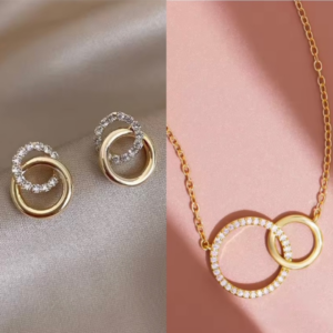 Komplet Double Circle Gold