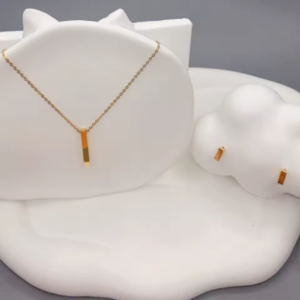 Komplet 3 częściowy łańcuszek wisior kolczyki Linea Pure Gold