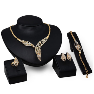 Imperial Wings luxury jewelry set kolia, kolczyki i bransoletka