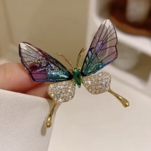 Broszka Motyl Élysia artystyczna broszka motyl z kryształami