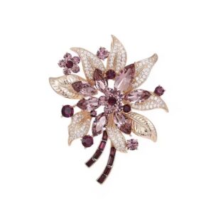 Broszka Rose Blush Bouquet luxury Crystal Brooch
