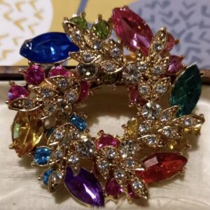 Broszka z kryształami jubilerskimi Royal Jardin Coloré