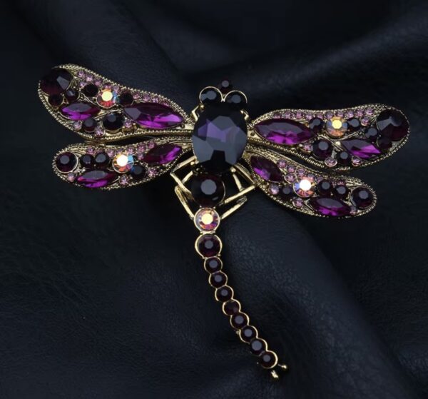 luxe_dragonfly_royal_plum_broszka_ważka_orvella luxe_dragonfly_royal_plum_broszka_ważka_orvella