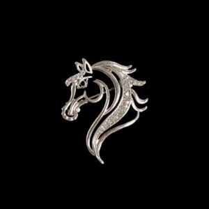 Srebrna Broszka Jeździecka Silver Equira