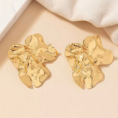 Kolczyki stal szlachetna aurora petal gold mini – zdjęcie 3