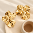 Kolczyki stal szlachetna aurora petal gold mini – zdjęcie 5
