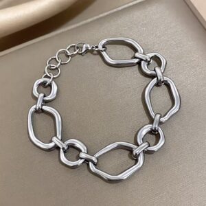 Srebrna bransoletka Silver Wave z designerskimi ogniwami