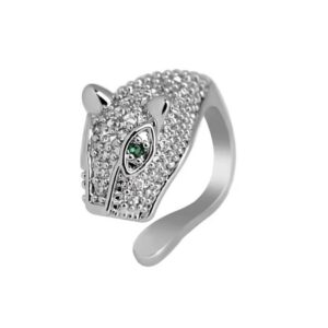 Nausznica srebrna Panthera  Emerald