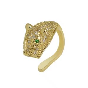 Nausznica złota Panthera Emerald