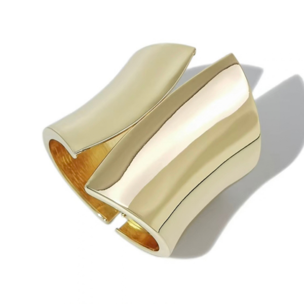 Bransoletka Sculpted Wave Gold Gloss – zdjęcie 6
