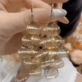 Kolczyki FLORA CASCADE GOLD – pozłacana stal chirurgiczna – zdjęcie 3