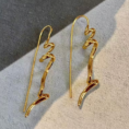 Kolczyki Lunara Wave gold stal szlachetna pozłacana 18K złotem – zdjęcie 5