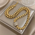 Komplet naszyjnik + bransoletka Vellora Lumiere duo gold 18K – zdjęcie 3