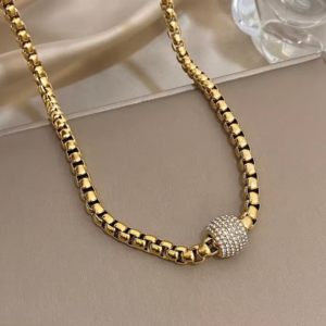 Komplet naszyjnik + bransoletka Vellora Lumiere duo gold 18K