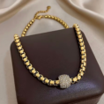 Komplet naszyjnik + bransoletka Vellora Lumiere duo gold 18K – zdjęcie 6