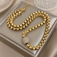 Komplet naszyjnik + bransoletka Vellora Lumiere duo gold 18K – zdjęcie 7
