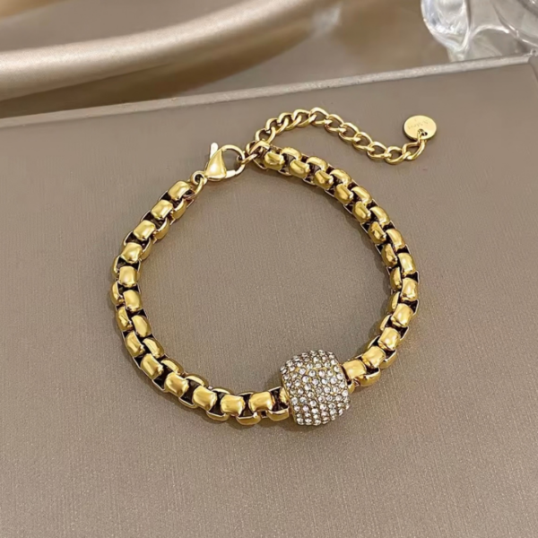 Komplet naszyjnik + bransoletka Vellora Lumiere duo gold 18K – zdjęcie 9