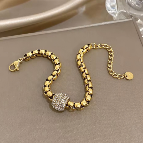 Komplet naszyjnik + bransoletka Vellora Lumiere duo gold 18K – zdjęcie 10
