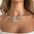 Naszyjnik srebrny Silver Organic stal chirurgiczna