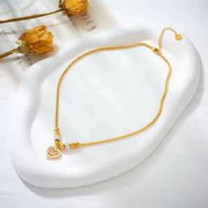 Naszyjnik z drzewkiem szczęścia Lunara Felicia heart gold 18K