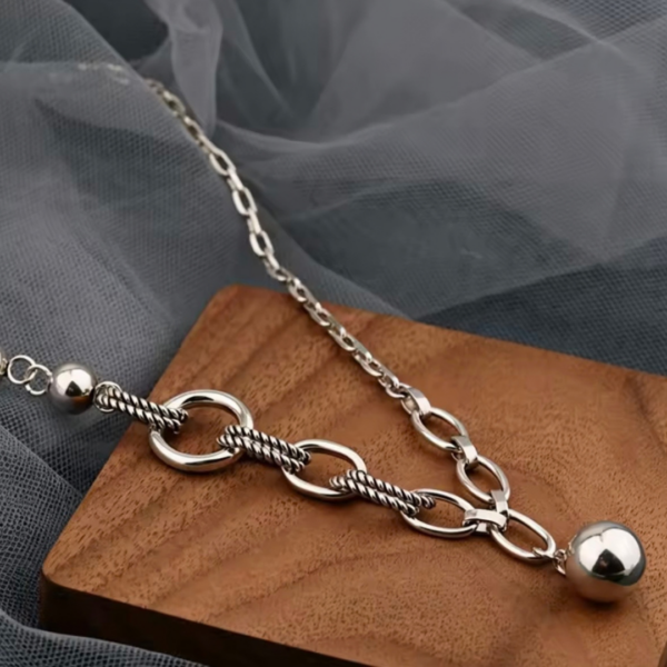 Naszyjnik Orbit Link Silver – srebro 925 – zdjęcie 4